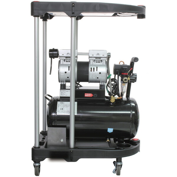 ムサシ MTO 静音オイルレスコンプレッサー　24L　＆カート DZW024BKM-WA [1795-5962647]