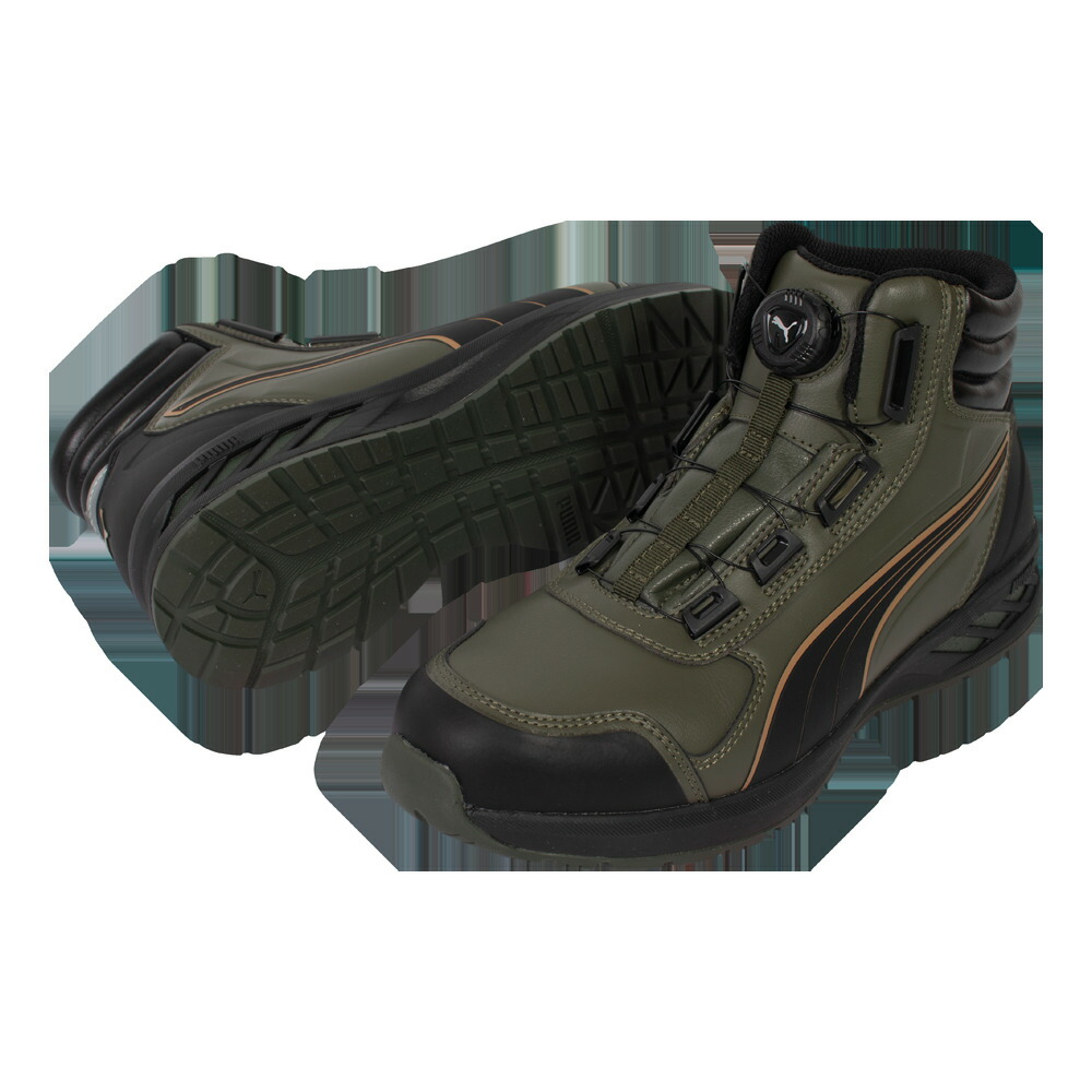 プーマ PUMA 安全靴 RIDER 2.0 OLIVE DISC MID　26.0 #63.362.0 [1871-8118828]