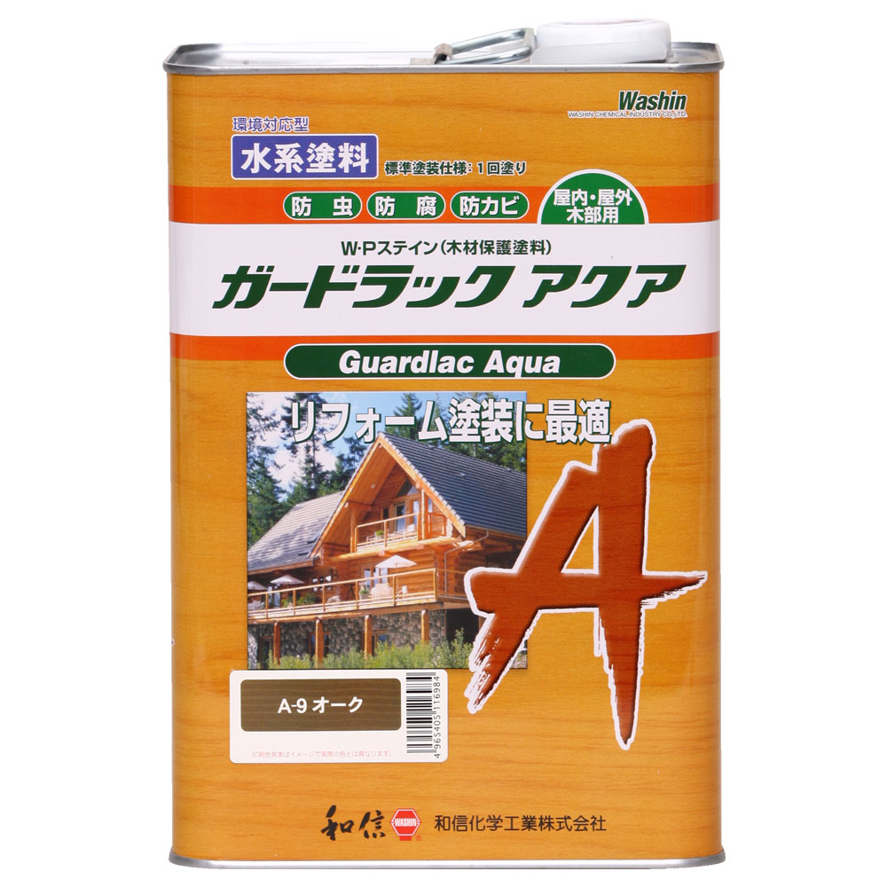 【マラソン期間エントリーでポイント5倍】和信ペイント ガードラックアクア オーク 3.5kg No.952239 [1877-5116984]｜ＤＡＩＳＨＩＮ工具箱　店