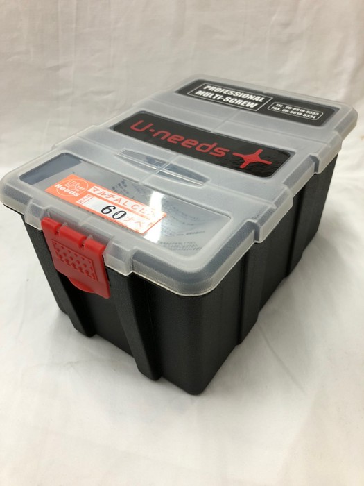 ユニーズ マルチALCビス 60なべ 徳用プラ大箱（620本入）※ノンプラグ SQ2PH2（四角ビット）-110mm&times;4本・65mm&times;6本付 NMA-60N-PO [200-574903]｜ＤＡＩＳＨＩＮ工具箱　店