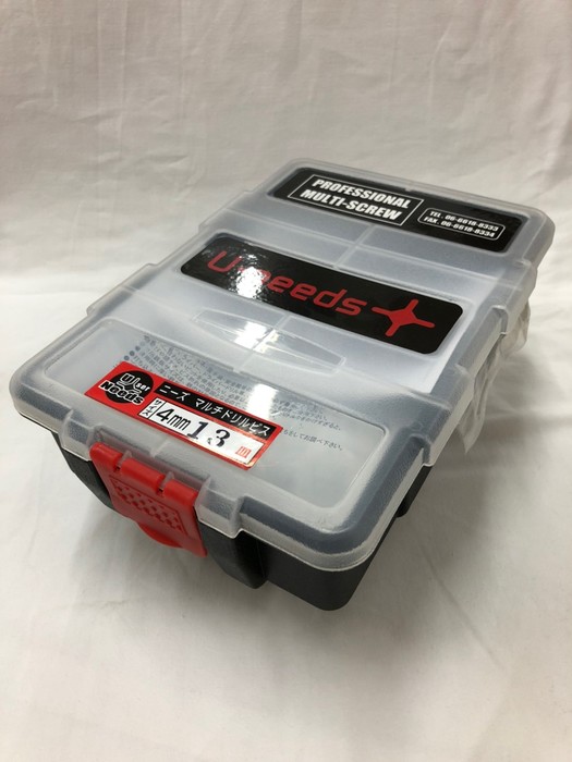 ユニーズ マルチドリルビス ユニクロ 4×13皿 徳用プラ中箱（1.485本入）SQ2PH2（四角ビット）-110mm×2本・65mm×3本付 NMD413S-PT [200-575139]