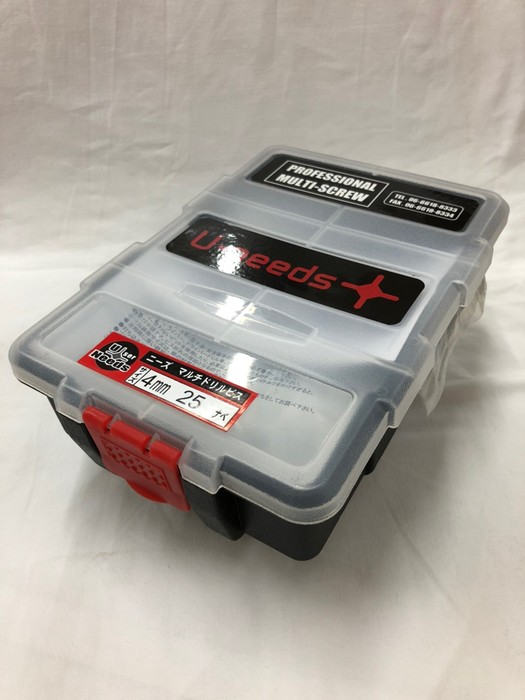 ユニーズ マルチドリルビス ユニクロ 4×25なべ 徳用プラ中箱（811本入）SQ2PH2（四角ビット）-110mm×2本・65mm×3本付 NMD425N-PT [200-575351]