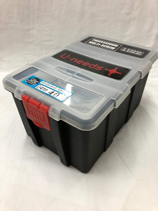 ユニーズ マルチドリルビス ステンレスコーティング 4×40なべ 徳用プラ大箱（822本入）SQ2PH2（四角ビット）-110mm×4本・65mm×6本付 NMD440CN-PO [200-575467]