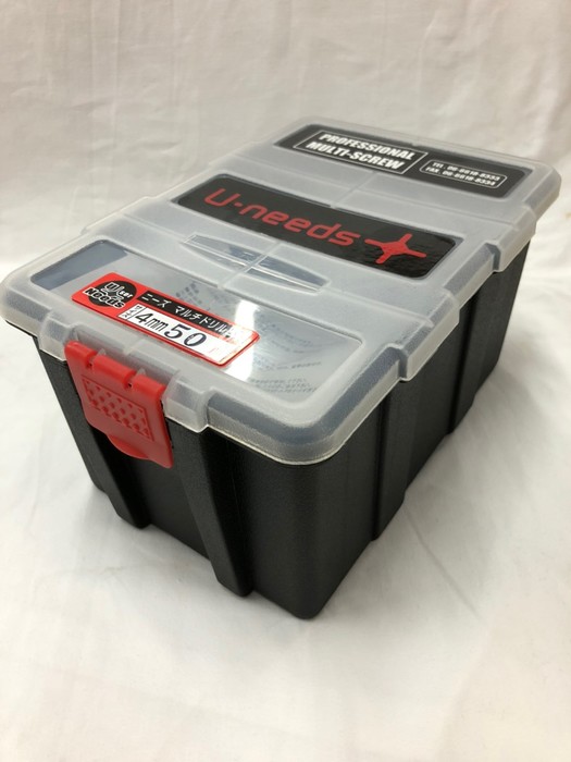 ユニーズ マルチドリルビス ユニクロ 4&times;50皿 徳用プラ大箱（968本入）SQ2PH2（四角ビット）-110mm&times;4本・65mm&times;6本付 NMD450S-PO [200-575603]｜ＤＡＩＳＨＩＮ工具箱　店