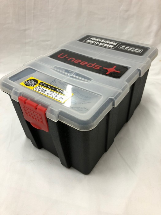 【マラソン期間エントリーでポイント5倍】ユニーズ マルチドリルビス ステンレスコーティング 5&times;35なべ 徳用プラ大箱（772本入）SQ2PH2（四角ビット）-110mm&times;4本・65mm&times;6本付 NMD535N-PO [200-575740]｜ＤＡＩＳＨＩＮ工具箱　店