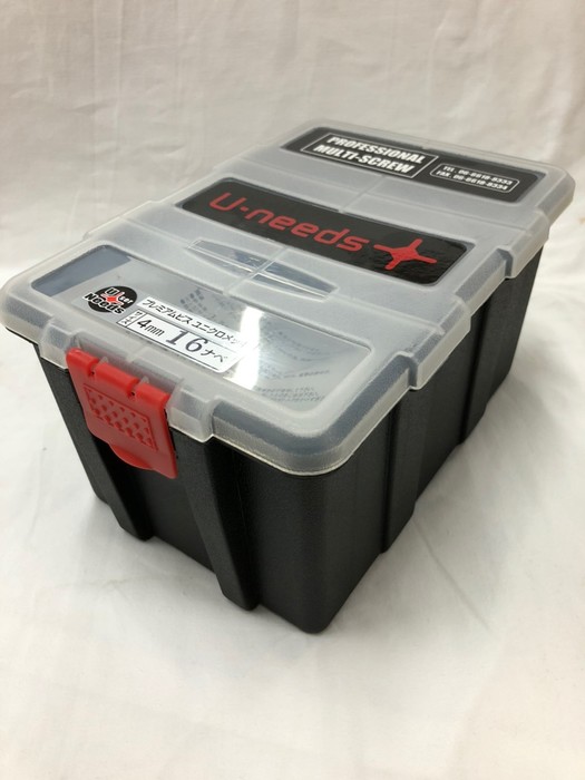 【マラソン期間エントリーでポイント5倍】ユニーズ プレミアムビス ユニクロ/鉄 4&times;16なべ 徳用プラ箱（2.143本入）SQ2PH2（四角ビット）-110mm&times;4本・65mm&times;6本付 PUN416-PO [200-576044]｜ＤＡＩＳＨＩＮ工具箱　店