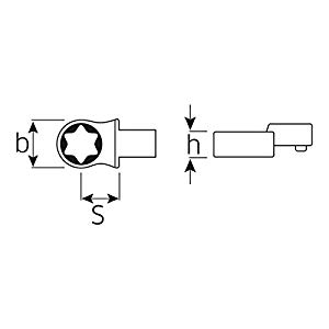スタビレー STAHLWILLEI トルクレンチ差替ヘッド （58291008） 732TX/10-E8 [208-096794]