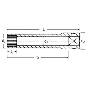 スタビレー STAHLWILLEI 1/4SQ スプラインソケット5/16（01021010） 40ALSP-10 [208-170869]