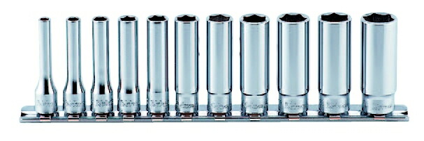 コーケン Ko-Ken 1/4（6.35mm）6角ディープソケットレールセット 11ヶ組 RS2300M/11 [255-216437]