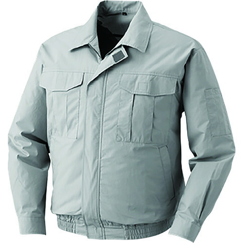 空調服 空調服 冷却上着 綿薄手ワーク空調服［［R下］］ KU90550 ウエアのみ シルバー 4L KU90550-C06-S6 [2616-0820059]