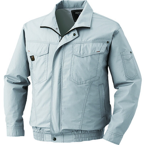 空調服 空調服 綿薄手タチエリウェアのみ シルバー 5L KU91400-C06-S7 [2616-0821834]