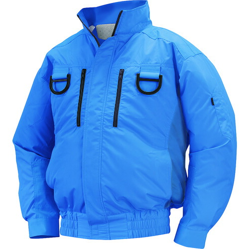 空調服 空調服 タチエリ肩当有フルハーネス用NSPブルー4L（服のみ） NA-313-C44-S6 [2616-0835961]