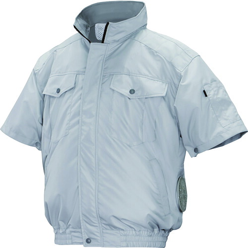 空調服 空調服 タチエリチタン肩当有NSP半袖シルバーLL（服のみ） ND-111-C06-S4 [2616-0836616]