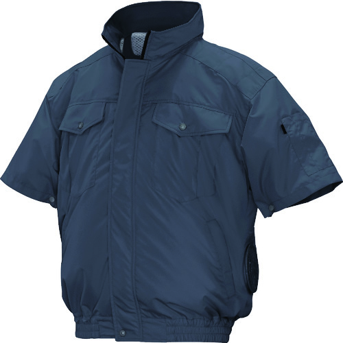 空調服 空調服 タチエリチタン肩当有NSP半袖チャコール4L（服のみ） ND-111-C59-S6 [2616-0836692]