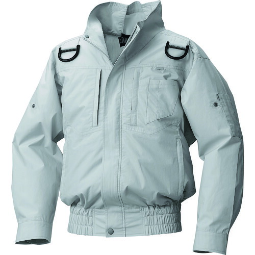 空調服 空調服 綿長袖タチエリフルハーネスエレファン空調服［［R下］］ シルバー 5L EK4580C06S7 [2616-8510236]