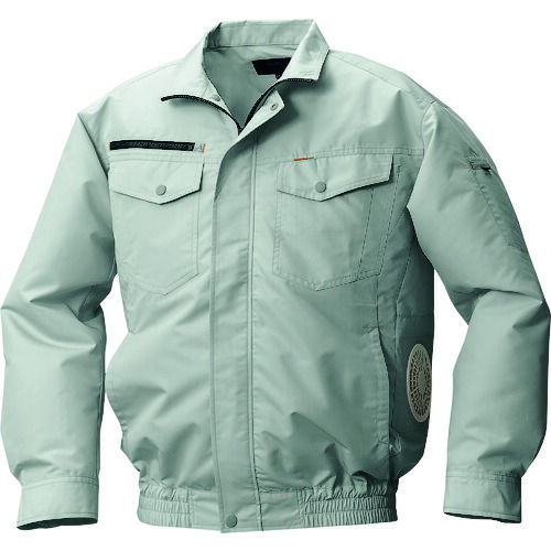 空調服 空調服 綿・ポリ混紡横ファン空調服［［R上］］ ウェアのみ モスグリーン M KU92030-C07-S2 [2616-8511196]