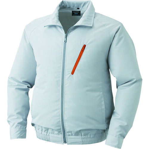 空調服 空調服 ポリエステル製空調服［［R下］］ ウェアのみ シルバー L KU90510-C06-S3 [2616-7498104]