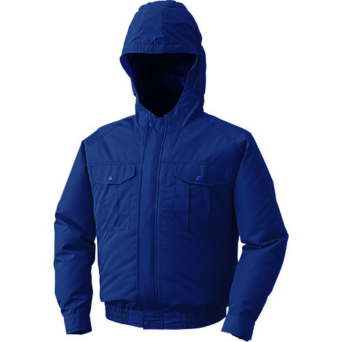 空調服 空調服 フード付屋外作業用空調服［［R下］］ ウェアのみ ダークブルー 4L KU90800-C14-S6 [2616-7498739]