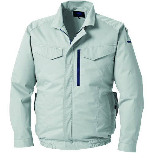 空調服 空調服 空調服［［R下］］ 長袖ブルゾン シルバー KU92210K30S7 [2616-8522086]
