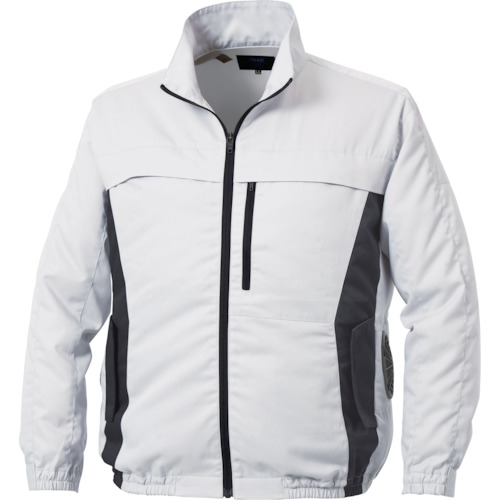 空調服 空調服 長袖ブルゾン（エプロン付き） シルバー 4L KU92340K30S6 [2616-8527593]