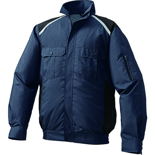 空調服 空調服 ポリエステル製タチエリ空調服［［R下］］ ウェアのみ チャコール杢×ブラック M KU91820C69S2 [2616-6340548]