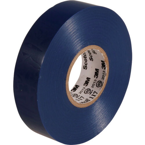 スリーエム 3M 【200巻販売】ビニールテープ 117 青 19mmX10m 117 BLU 10 [263-3121437]