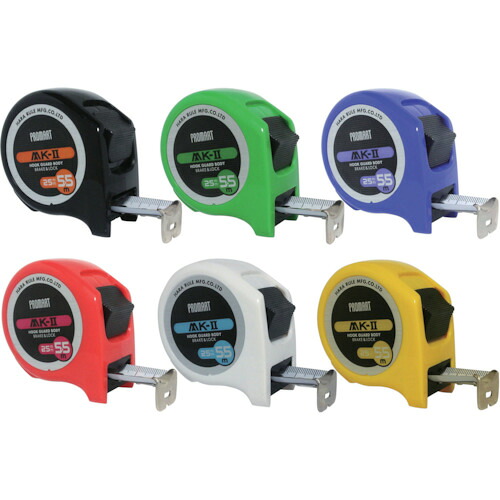 原度器 【別途送料】 【個人宅不可】 【4箱販売】プロマート MK2 25 5.5m尺相当目盛付 6色セット 12個入 MKS2555S [275-041686]