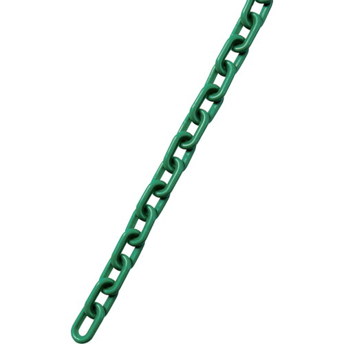 日本緑十字社 プラスチックチェーン 緑 PT-640G 長さ40m（線径6mm直径） ポリエチレン 284071 [279-223719]｜ＤＡＩＳＨＩＮ工具箱　店