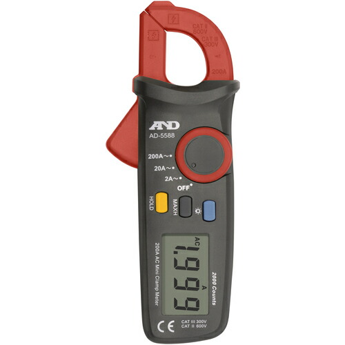 エー・アンド・デイ AND A＆D ミニクランプメーター AD-5588 一般校正付き AD5588-00A00 [297-930864]