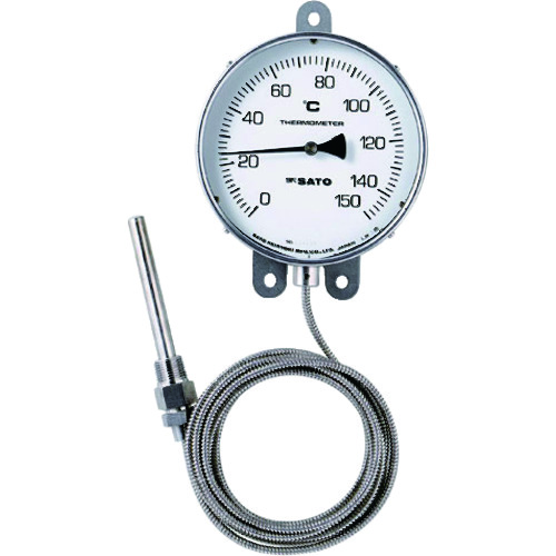 佐藤計量器 佐藤 隔測式温度計 LB-150S 0～50℃ （3020-05） LB-150S-2 [298-249800]｜ＤＡＩＳＨＩＮ工具箱　店