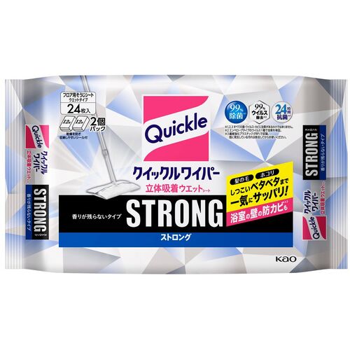 花王 Kao 【10個販売】クイックルワイパー 立体吸着ウエットシートストロング 24枚 370549 [301-370549] 13,265円