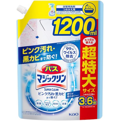 花王 Kao 【6個販売】バスマジックリンSC香りが残らない つめかえ用1200ml 415042 [301-415042]