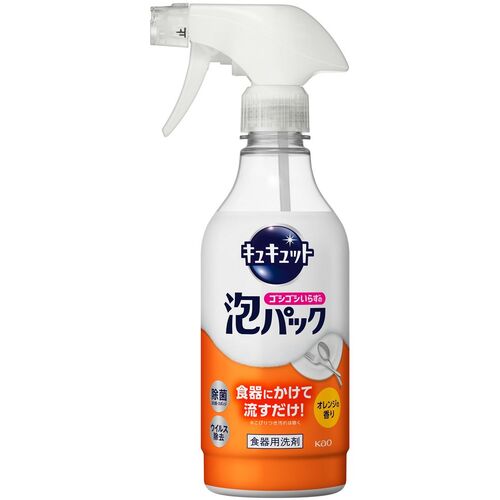 花王 Kao 【12個販売】キュキュット ゴシゴシいらずの泡パック オレンジの香り 本体 430ml 435880 [301-435880]