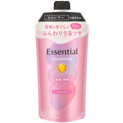 花王 Kao 【24個販売】エッセンシャル ふんわりうるツヤ シャンプー つめかえ用 300ml 436603 [301-436603]