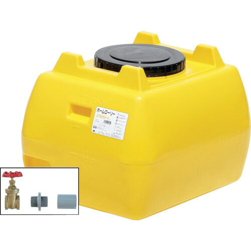 スイコー 【個人宅不可】 SUIKO ホームローリータンク200 レモン ドレンバルブセット（40A）付 HLT-200+VALVE-SET40A [305-00000597]