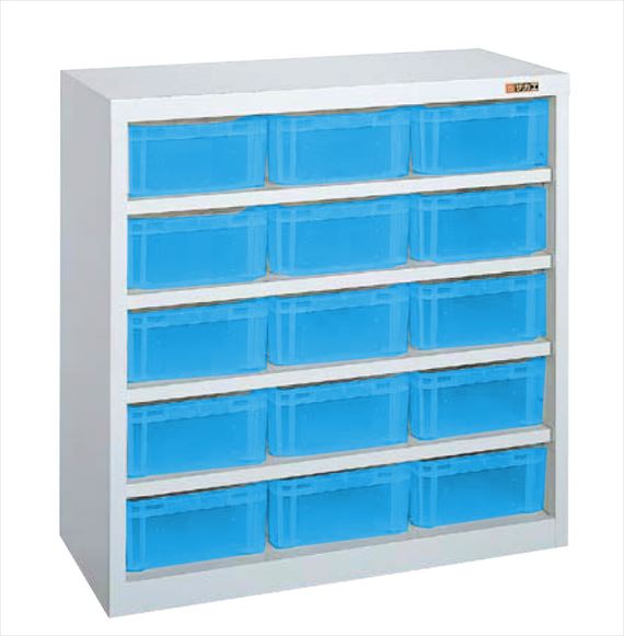 サカエ SAKAE 【別途送料】 【個人宅不可】 コンテナラック スケルトンコンテナ付 SCR-09CBL|DAISHIN工具箱 店