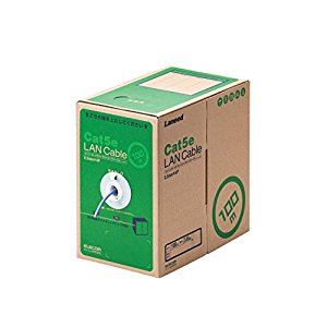 エレコム EU RoHS指令準拠LANケーブル CAT5E 100m パープル LD-CT2/PU100/RS [363-460324]｜ＤＡＩＳＨＩＮ工具箱　店