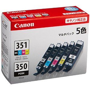 キヤノン キヤノン インクタンク 5色マルチP [16376] BCI-351+350/5MP [393-918501]