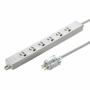 サンワサプライ 医用接地プラグ付き電源タップ TAP-HPM6-1W [444-839850]