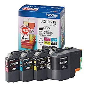 ブラザー インクカートリッジ 4色パック [36951] LC219/215-4PK [568-741453]｜ＤＡＩＳＨＩＮ工具箱　店