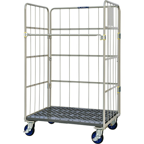 ワコーパレット 【個人宅不可】 床板プラスチック製カゴ車 1100x800x1700 WKP-1180 [642-00000309]｜ＤＡＩＳＨＩＮ工具箱　店