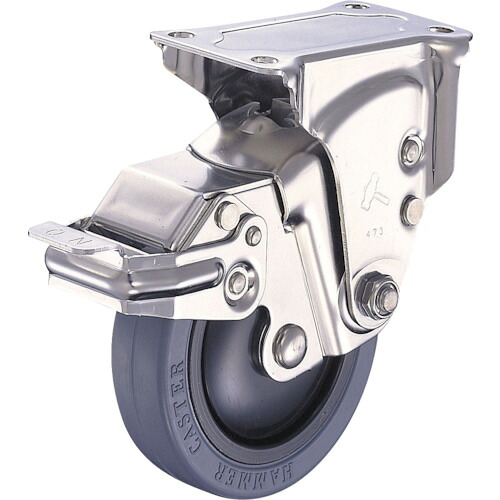 ハンマーキャスター ハンマー オールステンレスクッションE固定SPゴム125mm線径2.8 935SER-FR125S28 [643-0038765]