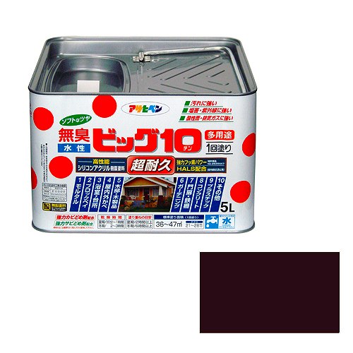 アサヒペン 水性ビッグ10多用途 こげ茶 - [665-436580]