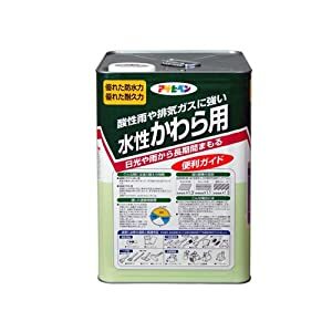 アサヒペン 水性かわら用 14L 日本瓦銀 - [665-447104]