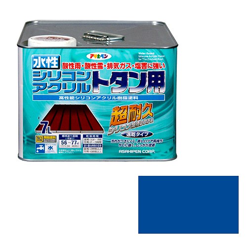 アサヒペン 水性シリコンアクリルトタン用 スカイブルー - [665-453242]