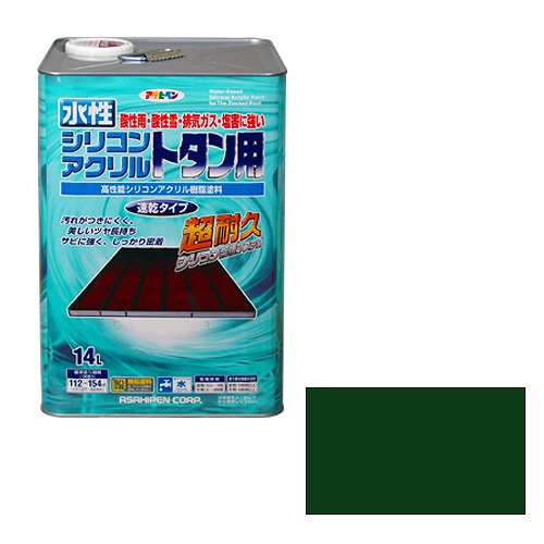 アサヒペン 水性シリコンアクリルトタン用 緑 - [665-453365]