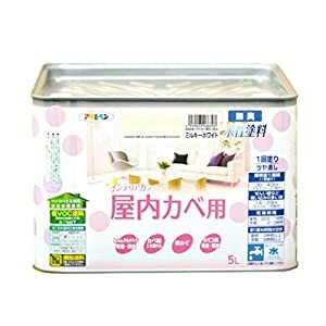 アサヒペン NEW水性インテリアカラー屋内カベ 5L シャーベットイエロー - [665-466242]