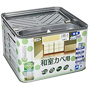 アサヒペン NEW水性インテリアカラー和室カベ 5L 浅黄色 - [665-466303]