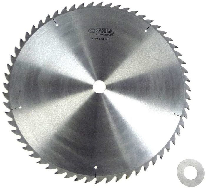 バクマ工業 スーパープロフェッショナル チップソー 木工用 355&times;60P No.34825 [705-019405]｜ＤＡＩＳＨＩＮ工具箱　店