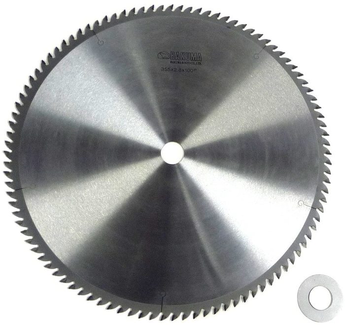 バクマ工業 卓上･スライド丸鋸用チップソー 合板用 組合せ刃4：1 355mmx100P No.34831 [705-019429]
